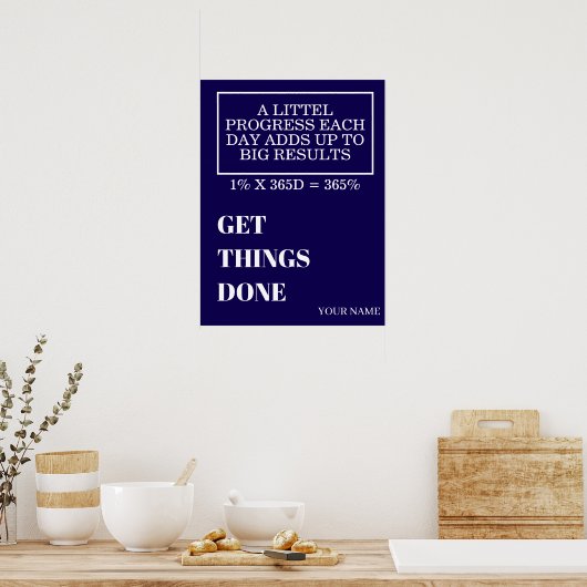 POSTER PERSONALIZED NAME MODERN MINIMAL GET THINGS DONE  (Cuisine)