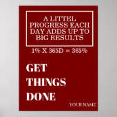 POSTER PERSONALIZED NAME MODERN MINIMAL GET THINGS DONE  (Devant)