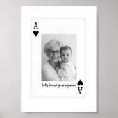 Poster Personalized Nana Photo Ace of Spades Custom (Devant)