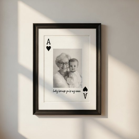 Poster Personalized Nana Photo Ace of Spades Custom
