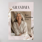 Poster Personalized Photo Gift | Best Grandma Ever (Devant)
