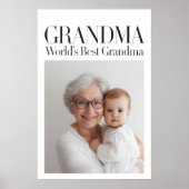 Poster Personalized Photo Gift | World's Best Grandma (Devant)