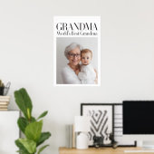 Poster Personalized Photo Gift | World's Best Grandma (Bureau à domicile)