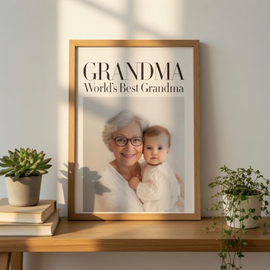 Poster Personalized Photo Gift | World's Best Grandma