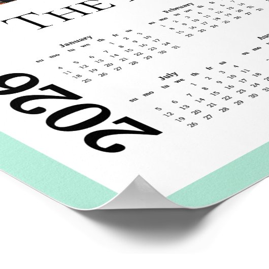 Poster Personalized Photo memory collage 2026 calendar (Coin)