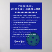 Poster Personalized Pickleball Rules UNSPOKEN (Devant)