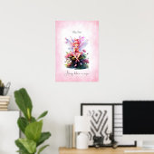 Poster Personalized Pink & Mauve Fairy Nursery Wall Art (Bureau à domicile)
