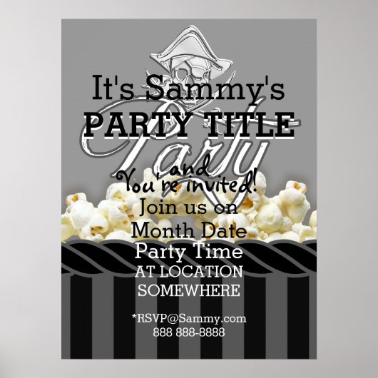 Poster Personalized Pirate Day Party (Devant)
