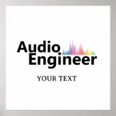 Poster Personalized Sound Engineer Audio Engineering (Devant)