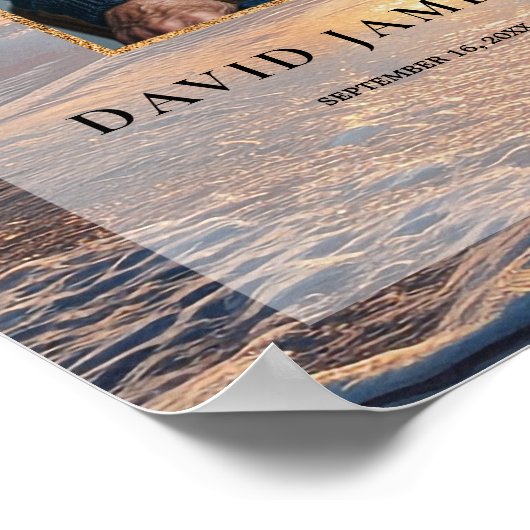 Poster Personalized Sunset Funeral Welcome Sign (Coin)