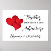 Poster Personalized Together Every Day Adventure Quote (Devant)
