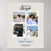Poster Personalized Umrah Mubarak Photo Collage Islamic  (Devant)