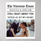 Poster Personalized Valentine Newspaper Photo (Devant)