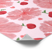 Poster Personalized Watercolor Cherry Floral Pattern,  (Coin)