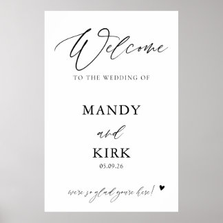 Poster Personalized Wedding Welcome Sign Banner