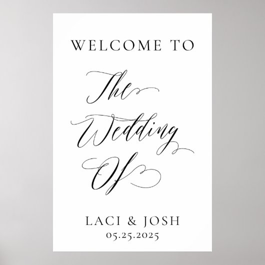 Poster Personalized Welcome to Our Wedding Sign | Custom  (Devant)
