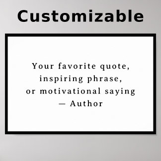Poster Personalized  Your Funny Quote – Create Your Own