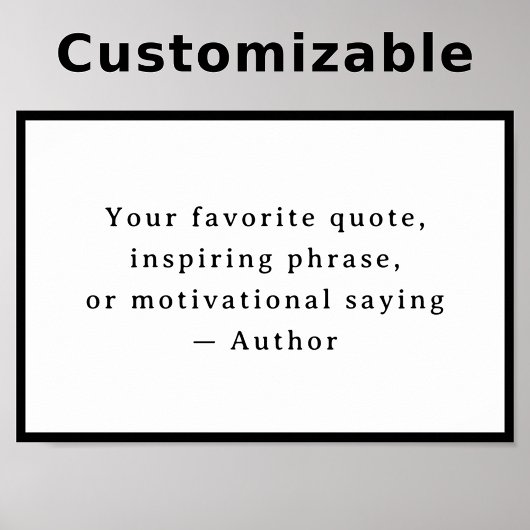 Poster Personalized  Your Funny Quote – Create Your Own