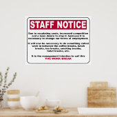 Poster personeelsbericht (Keuken)