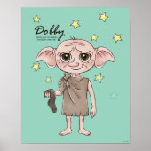 Poster Personnage en aquarelle de Dobby (Devant)
