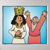 Poster Personnages bibliques de la reine et du prophète f (Devant)