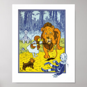 Poster Personnages vintage du Magicien d'Oz