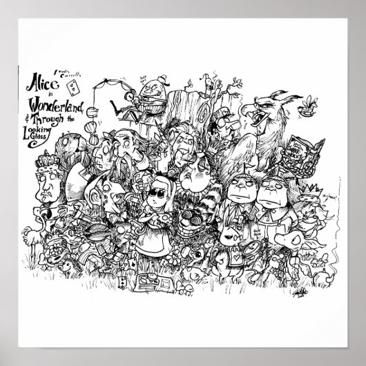 Poster Personnages Wonderland (Devant)