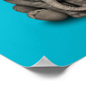 Poster Personnalisable Baby Elephant Dj avec casque (Coin)