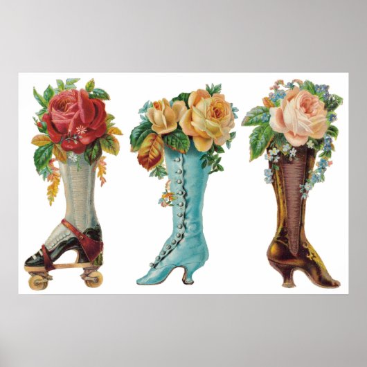 Poster Personnalisable Boots Flower Boots (Devant)