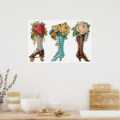 Poster Personnalisable Boots Flower Boots (Cuisine)