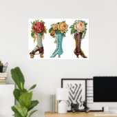 Poster Personnalisable Boots Flower Boots (Bureau à domicile)