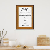 Poster PERSONNALISABLE - Bulletin Board Classroom Rules (Cuisine)