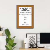 Poster PERSONNALISABLE - Bulletin Board Classroom Rules (Bureau à domicile)