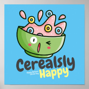 Poster Personnalisable Cerealsly Happy