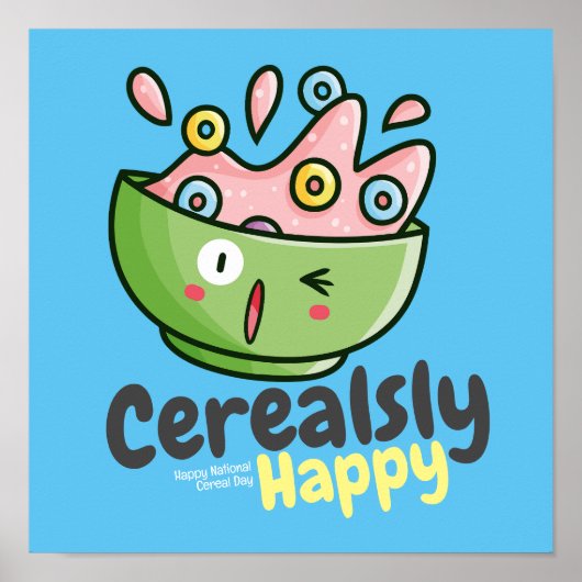 Poster Personnalisable Cerealsly Happy (Devant)