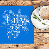 Poster personnalisable Cloud Lily Name
