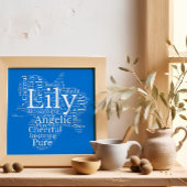 Poster personnalisable Cloud Lily Name