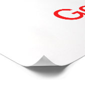 Poster Personnalisable Dieu Béni Amérique Fille Drapeau (Coin)