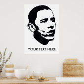 Poster personnalisable d'Obama (Cuisine)