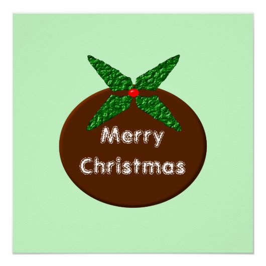 Poster personnalisable du Pudding de Noël (Devant)