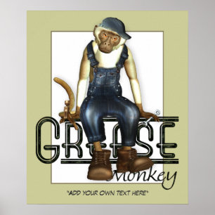 Poster personnalisable Grease Monkey