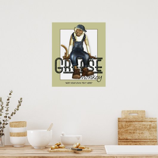 Poster personnalisable Grease Monkey (Cuisine)