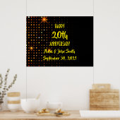 Poster Personnalisable Happy Anniversaire parties scintil (Cuisine)