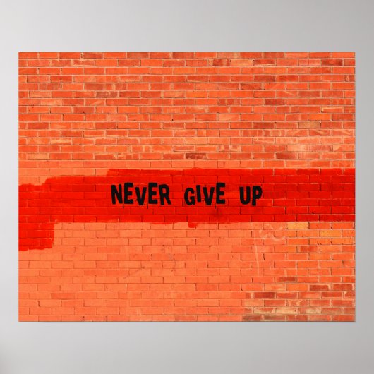 Poster Personnalisable "Jamais renoncer" (Devant)