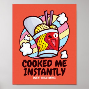 Poster Personnalisable M'a cuisiné instantanément