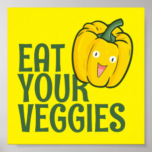 Poster Personnalisable Mangez vos Légumes - Bell Pepper v