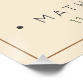 Poster Personnalisable Mémorial Art Nouveau Daisies Rusti (Coin)