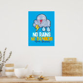 Poster Personnalisable Pas de pluie Pas de tonnerre (Cuisine)
