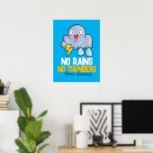 Poster Personnalisable Pas de pluie Pas de tonnerre (Bureau à domicile)