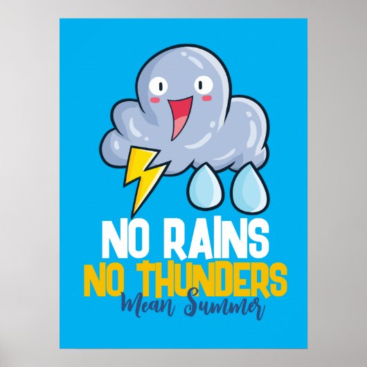 Poster Personnalisable Pas de pluie Pas de tonnerre (Devant)